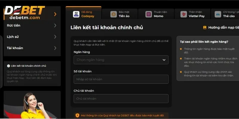 Cách Nạp Tiền Debet Dễ Dàng Cho Người Chơi Mới 2 Để nạp tiền nhanh bạn nên dùng ví điện tử hoặc ngân hàng trực tuyến